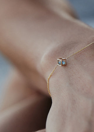 Enframed Gemstone Bracelet