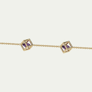 Enframed Double Gemstone Bracelet