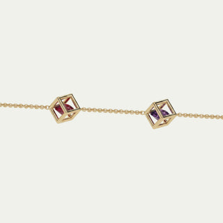 Enframed Double Gemstone Bracelet