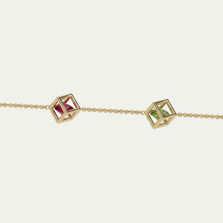 Enframed Double Gemstone Necklace