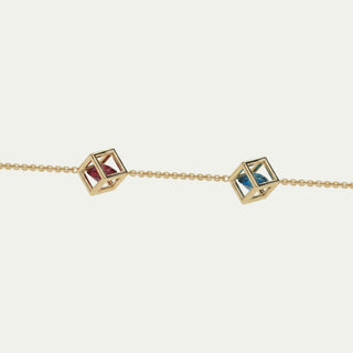 Enframed Double Gemstone Bracelet