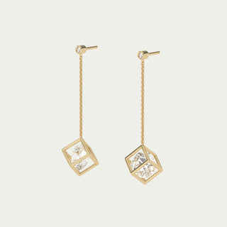 Enframed Large Diamond Drop Earrings