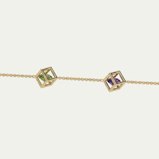 Enframed Double Gemstone Bracelet