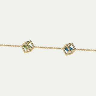 Enframed Double Gemstone Necklace