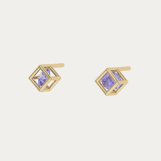 Enframed Gemstone Earrings