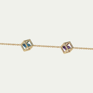 Enframed Double Gemstone Necklace