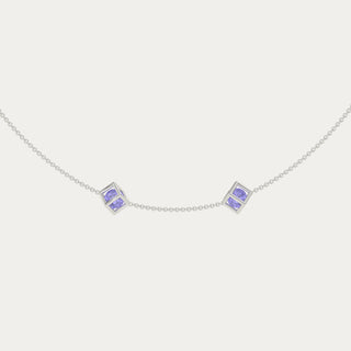 Enframed Double Gemstone Necklace