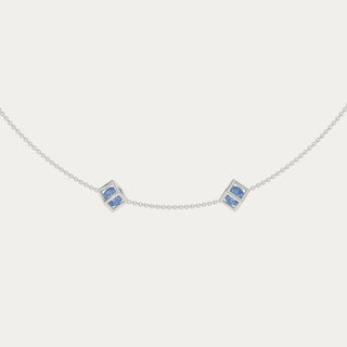 Enframed Double Gemstone Necklace