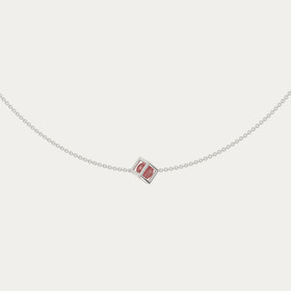 Enframed Gemstone Necklace